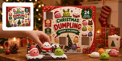 Christmas Dumpling Squishy Advent Calendar – 24 Surprise Toys