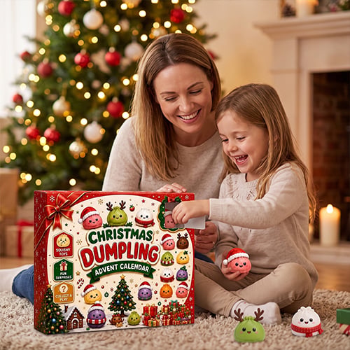 Christmas Dumpling Squishy Advent Calendar – 24 Surprise Toys