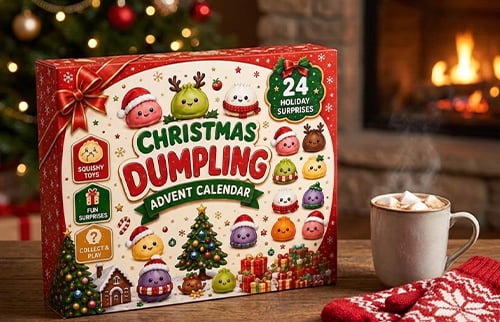 Christmas Dumpling Squishy Advent Calendar – 24 Surprise Toys